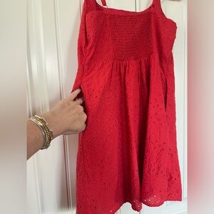 Old Navy Red Eyelet Sundress/Top sz:L